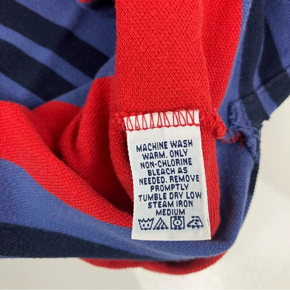 Vintage Polo Ralph Lauren Men’s Striped Polo Short Sleeve Shirt Size XL Red
